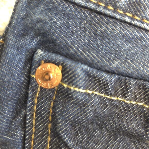 Levis 501 Jeans‎ Mens 28x32 Blue Straight Button Fly Dark Wash Premium Denim - Picture 13 of 16